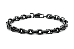 Crest Link Bracelet in Black Ink