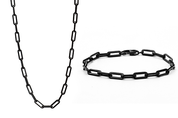 Panama Chain and Bracelet Pack in Black Ink