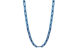 Panama Long Link Chain in Cobalt Blue
