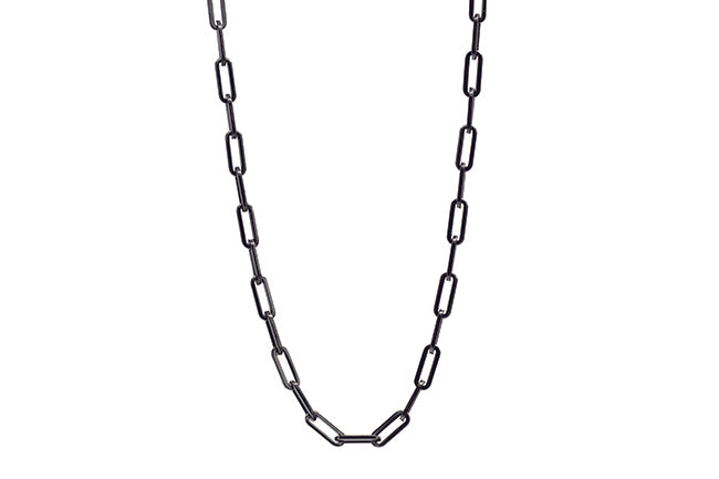 Panama Long Link Chain in Black Ink