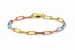 Panama Long Link Bracelet in Tri Color (Limited Run)