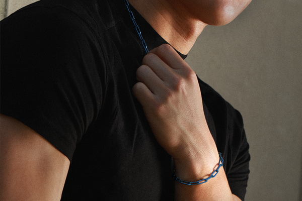 Panama Chain and Bracelet Pack in Cobalt Blue