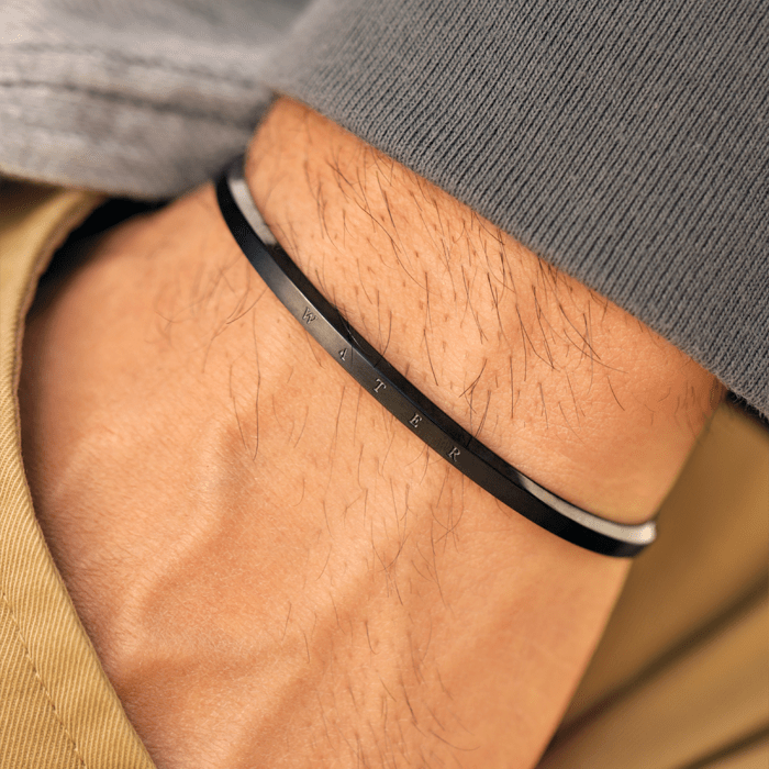 Water Cuff Bracelet in Black Carbon Water Watch Company