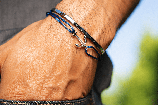 Anchor Bracelet- Touch of Grey - Darcizzle Offshore