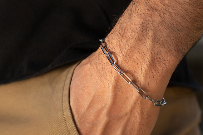 Guy Harvey Porpoise on Rope Link Bracelet Gulf Stream Blue Enamel Bright  Finish 25mm Sterling Silver